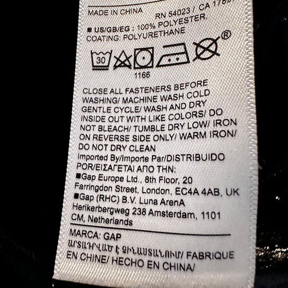 NWT Gap Vintage Slim High Rise Black Faux Leather Pants Womens 24/00 90s Y2K - Picture 4 of 8